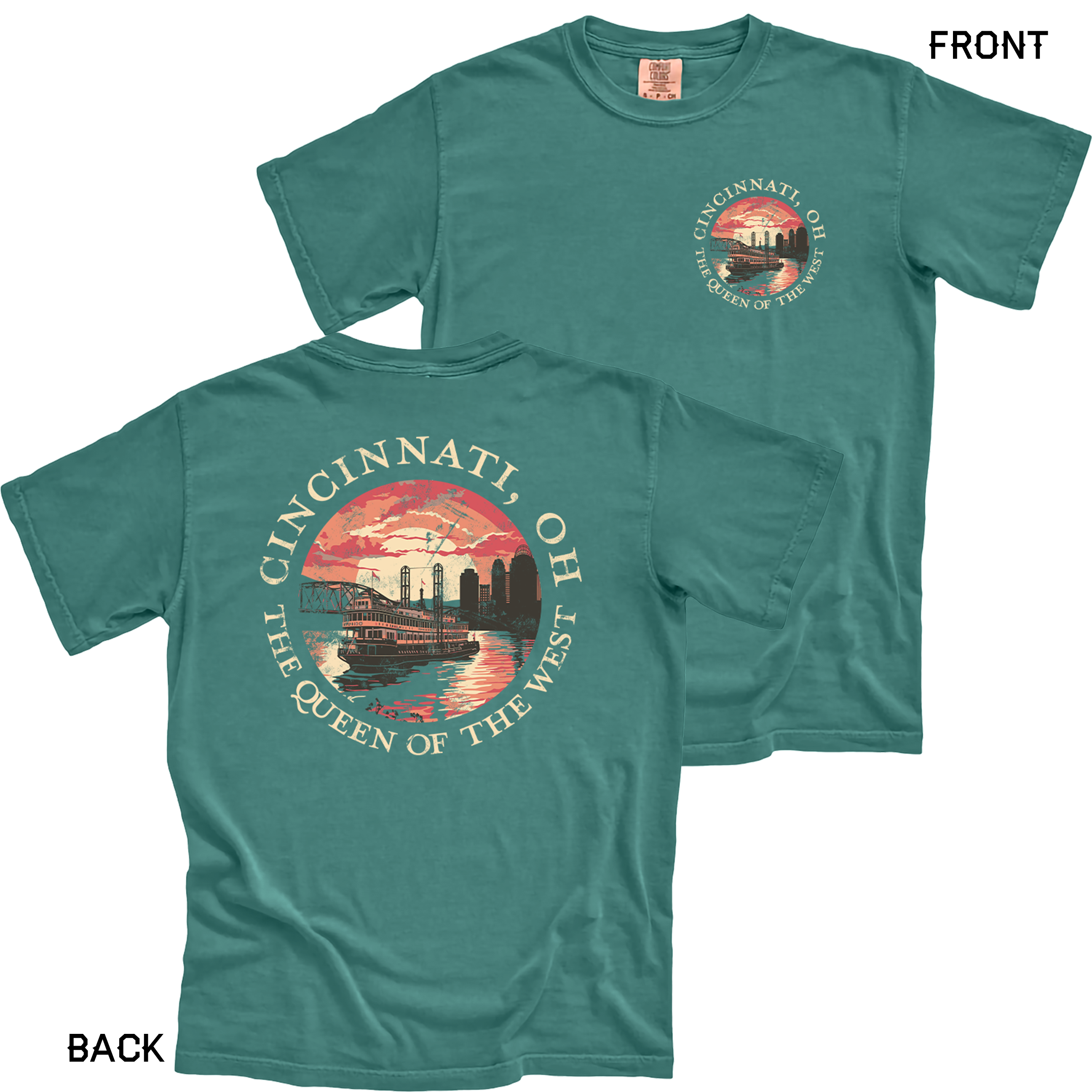 Cincinnati, OH Queen City of the West - Comfort Colors® - Cincy Shirts