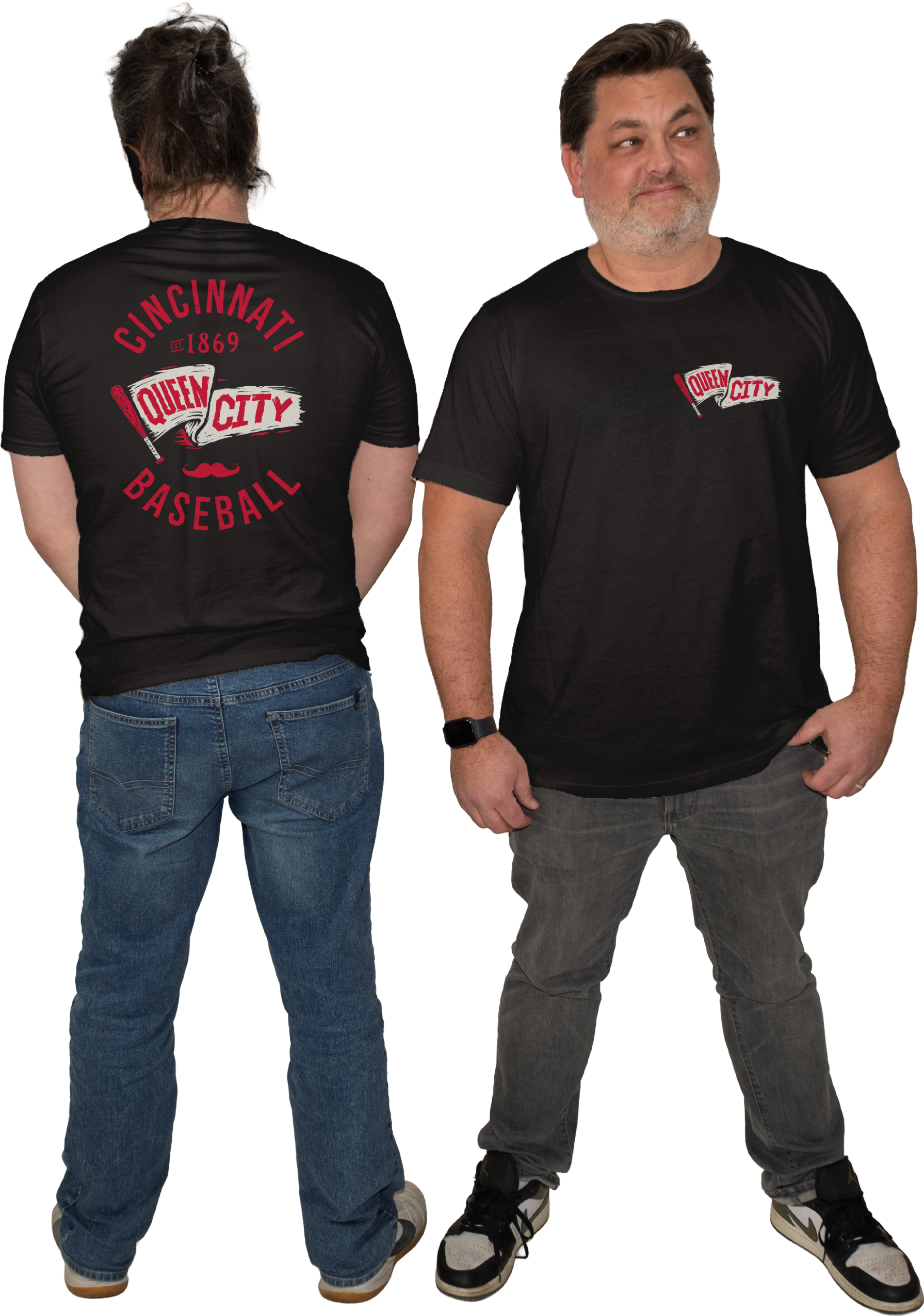 Queen City Baseball Grunge Pennant