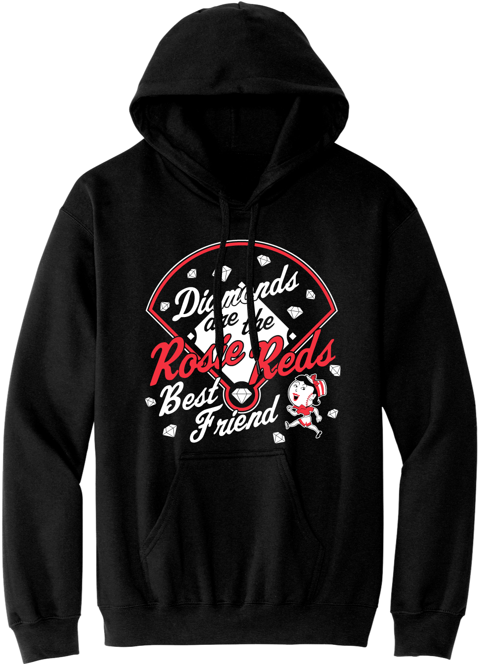 Diamonds Are The Rosie Reds Best Friend Black Hoodie