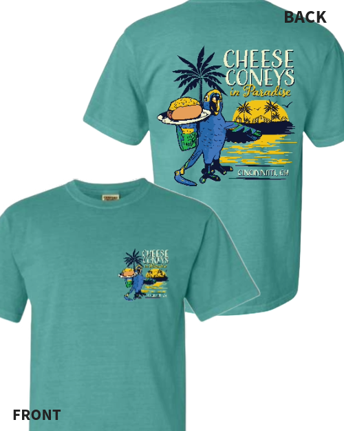 Cheese Coney In Paradise - Comfort Colors® Front & Back Print Tee
