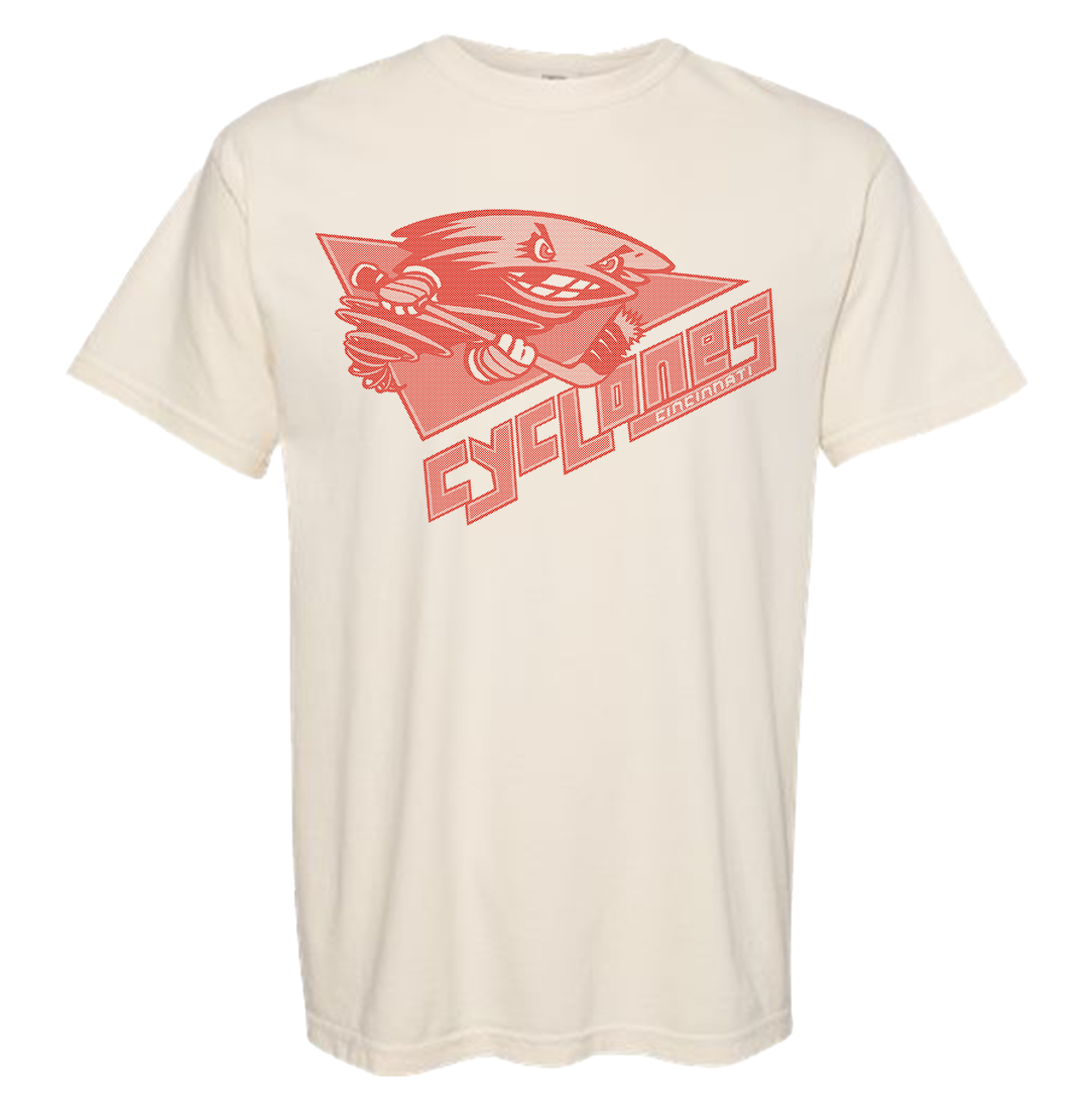 Retro Cincinnati Cyclones Halftone CC Tee