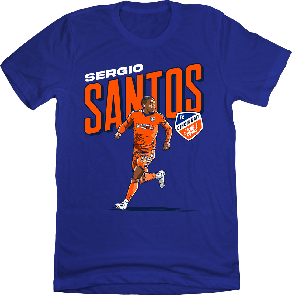Sergio Santos FC Cincinnati blue T-shirt Cincy Shirts