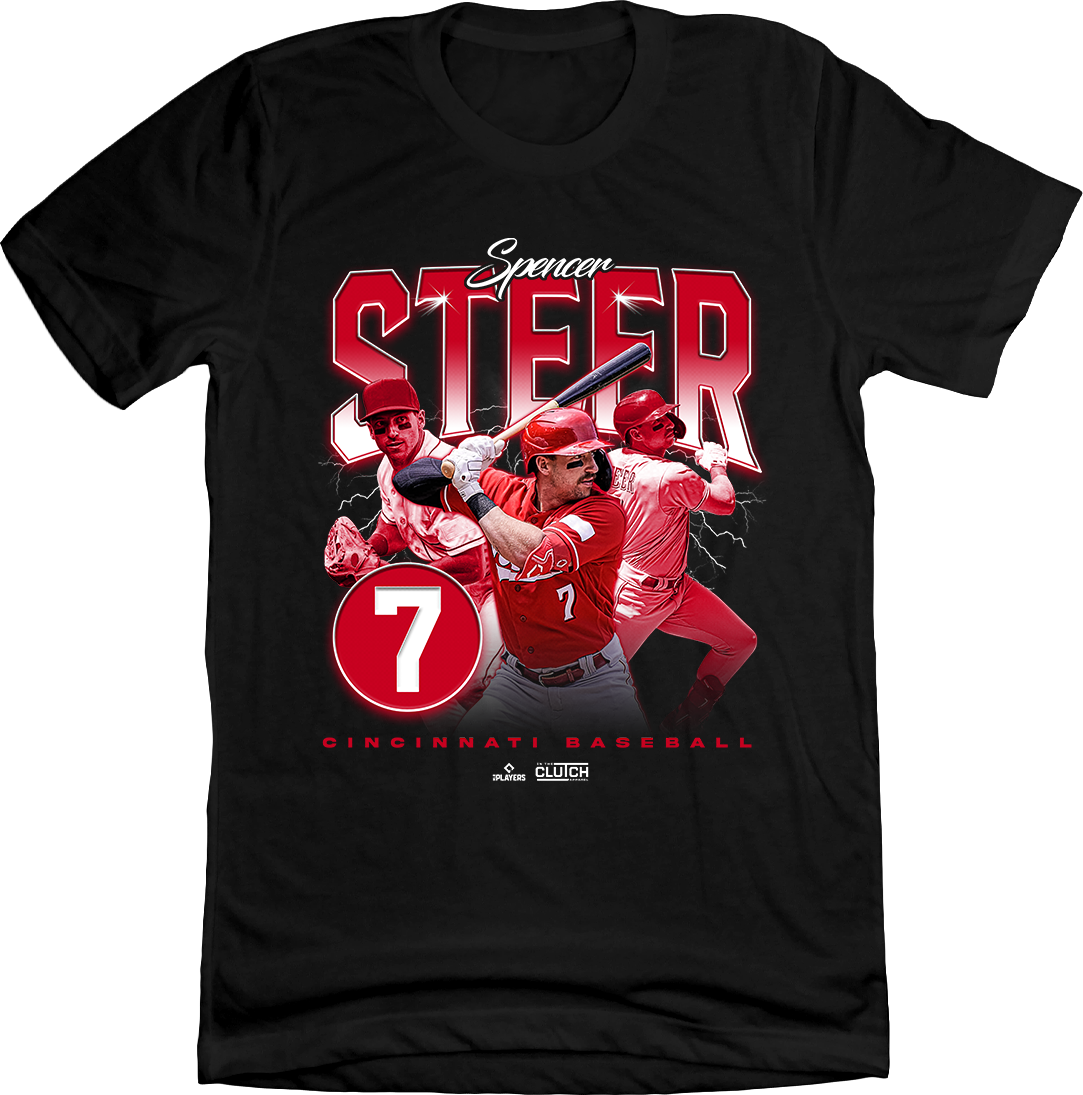 Spencer Steer Retro 90s black T-shirt Cincy Shirts