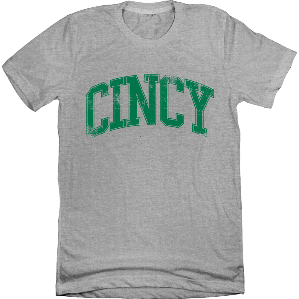 Cincy Varsity Arch Green St. Patrick's Day Cincy Shirts
