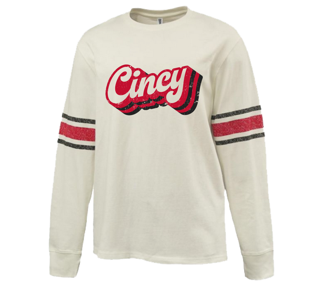 Retro Cincy Archive Long Sleeve Red