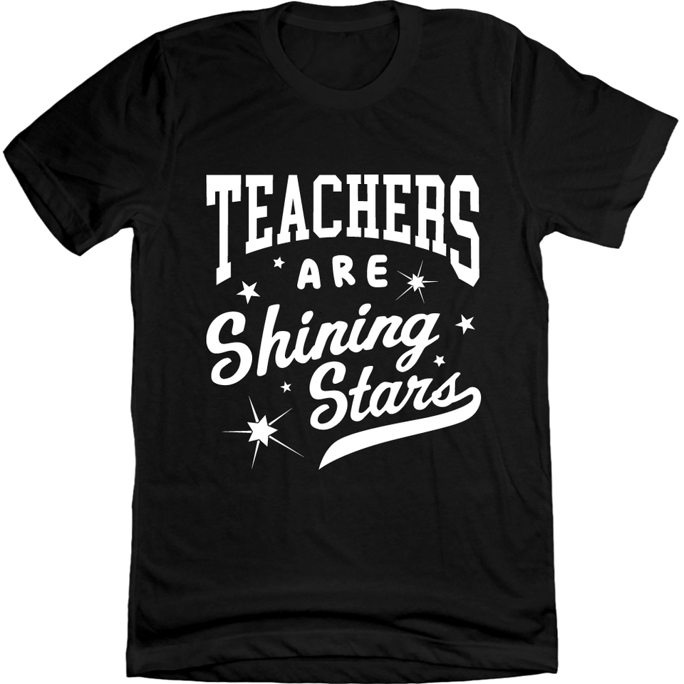 Teachers Are Shining Stars Black Tee