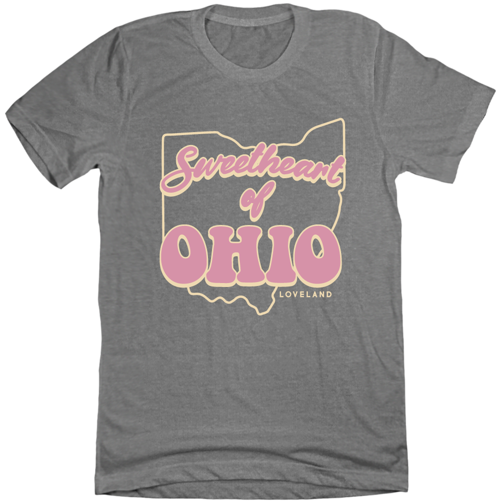 Sweetheart of Ohio Script and Background Crewneck Sweatshirt