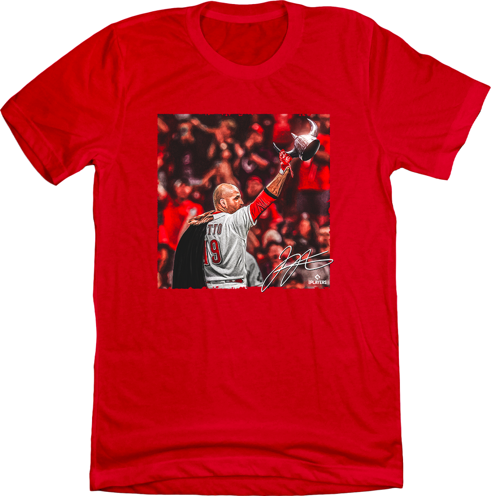 Joey Votto - Viking Curtain Call red T-shirt Cincy Shirts