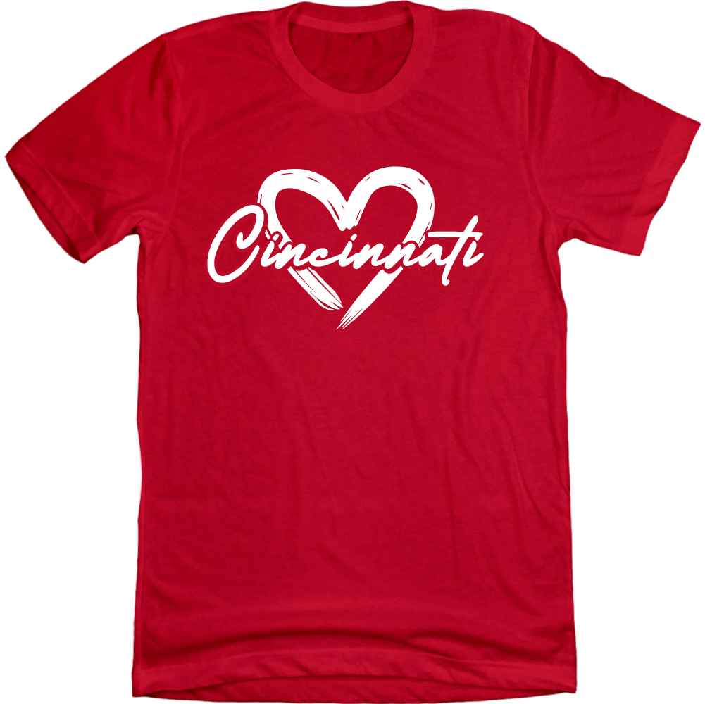 Cincy Heart Brush Paint - Cincy Shirts