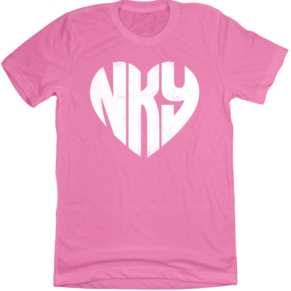 NKY Heart Shaped pink Cincy Shirts