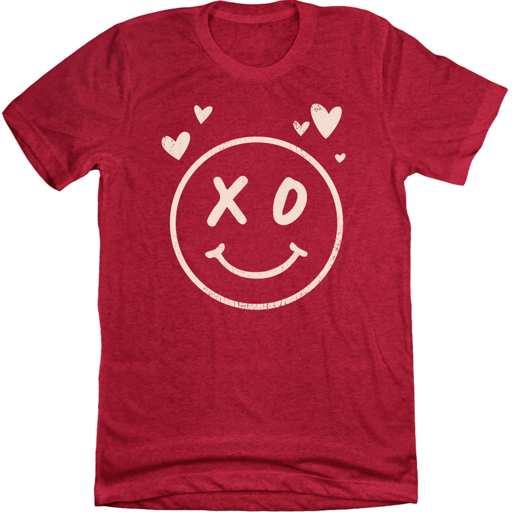 XO Smiley Face Hearts