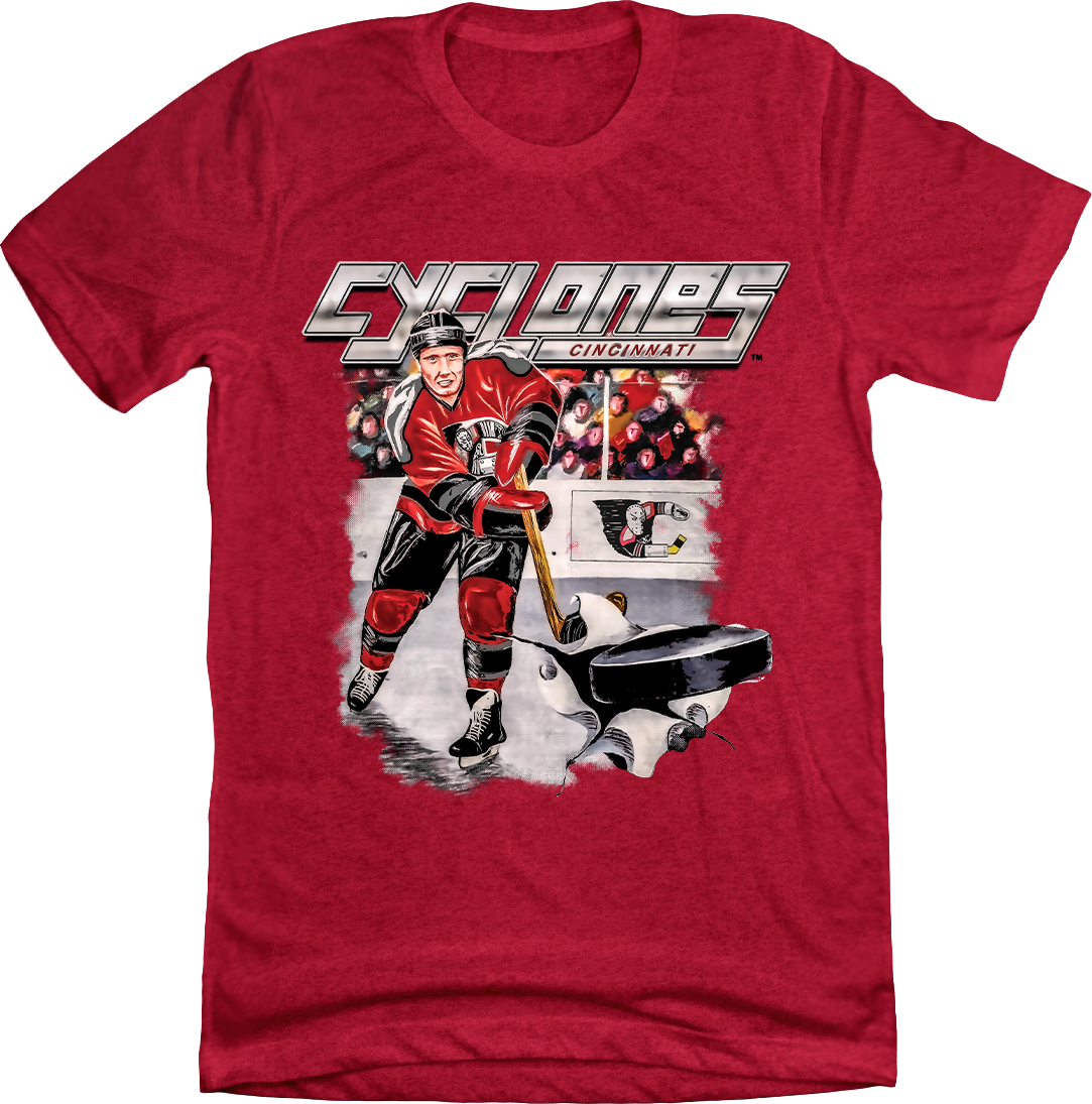 Vintage Cincinnati Cyclones Tee Red Tee