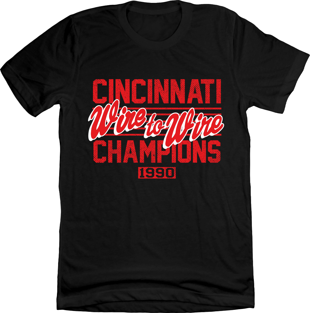 Cincinnati Wire-to-Wire Champions Black Tee