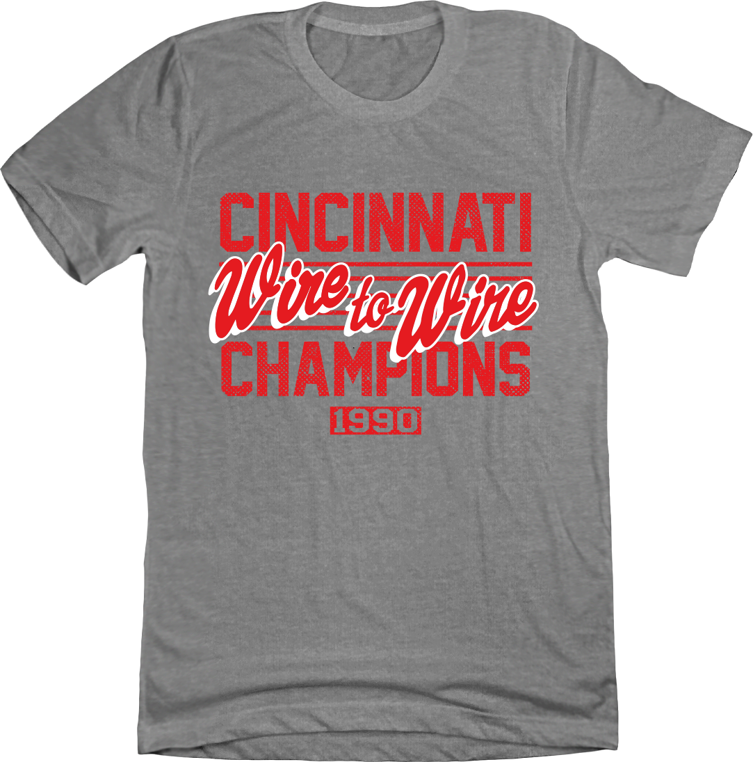 Cincinnati Wire-to-Wire Champions Grey Unisex Tee