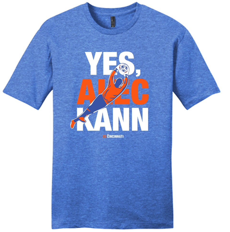 Yes, Alec Kann FC Cincinnati blue T-shirt Cincy Shirts