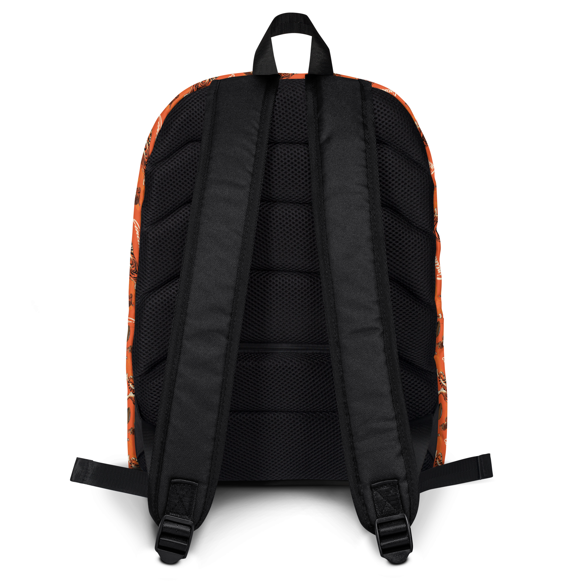 Orange Tiger Patterned Backpack