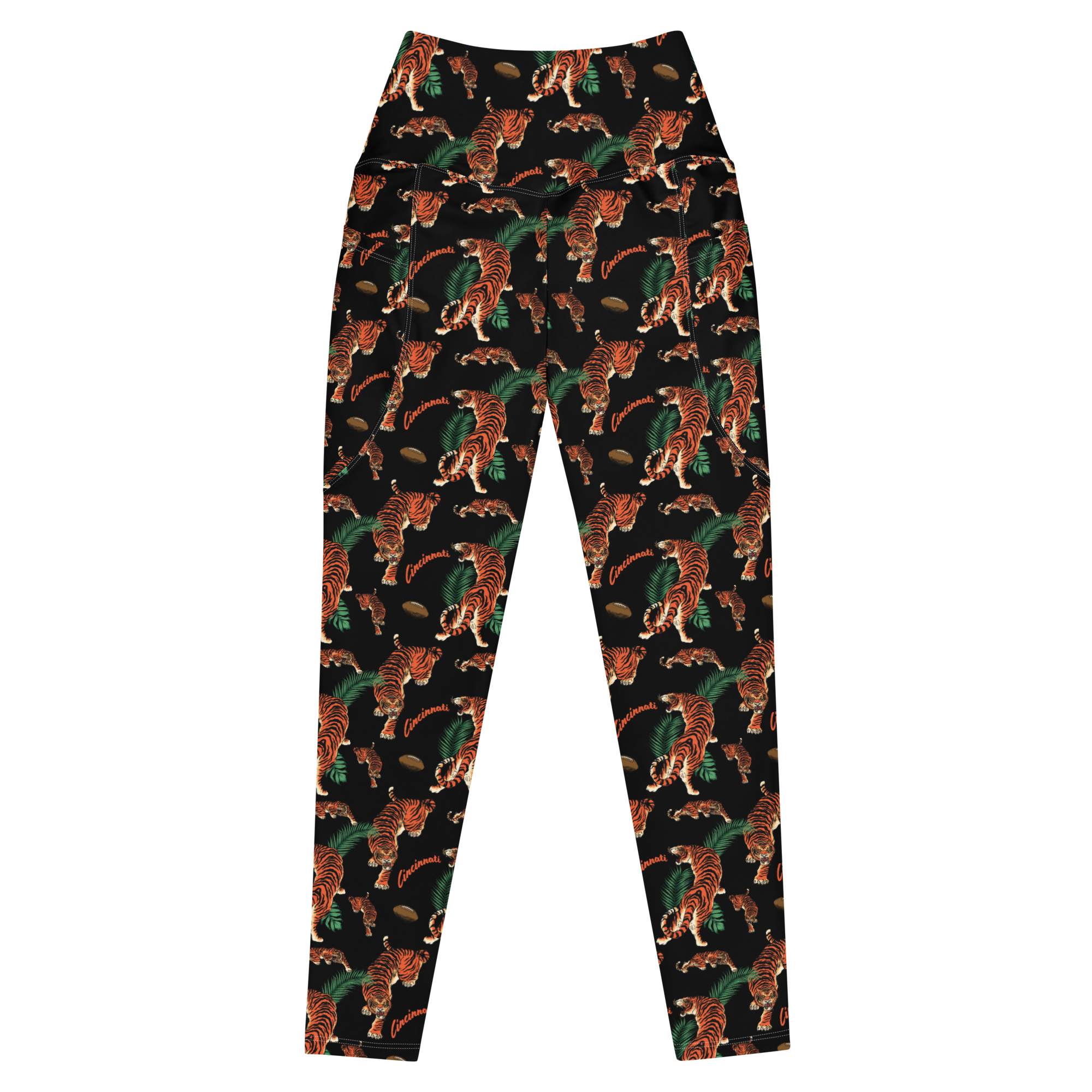 Black Tiger Pattern Leggings