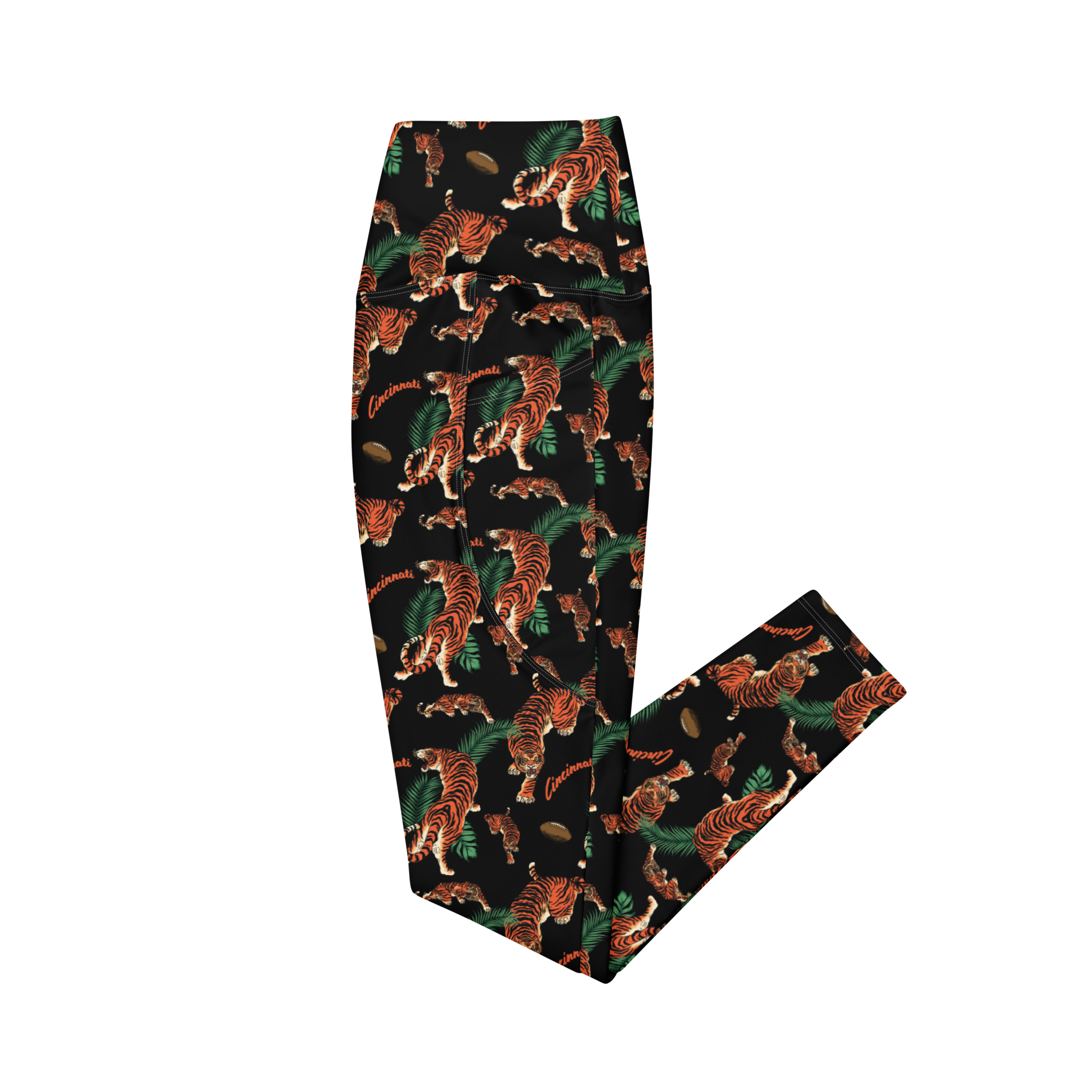 Black Tiger Pattern Leggings