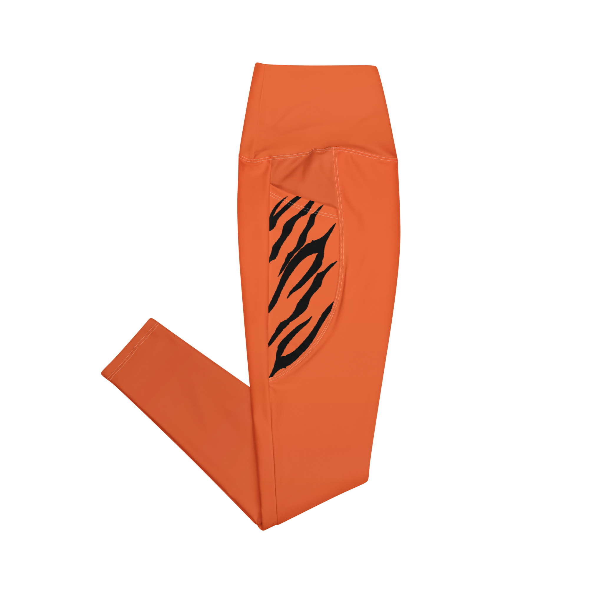 Orange Tiger High Stripe Leggings