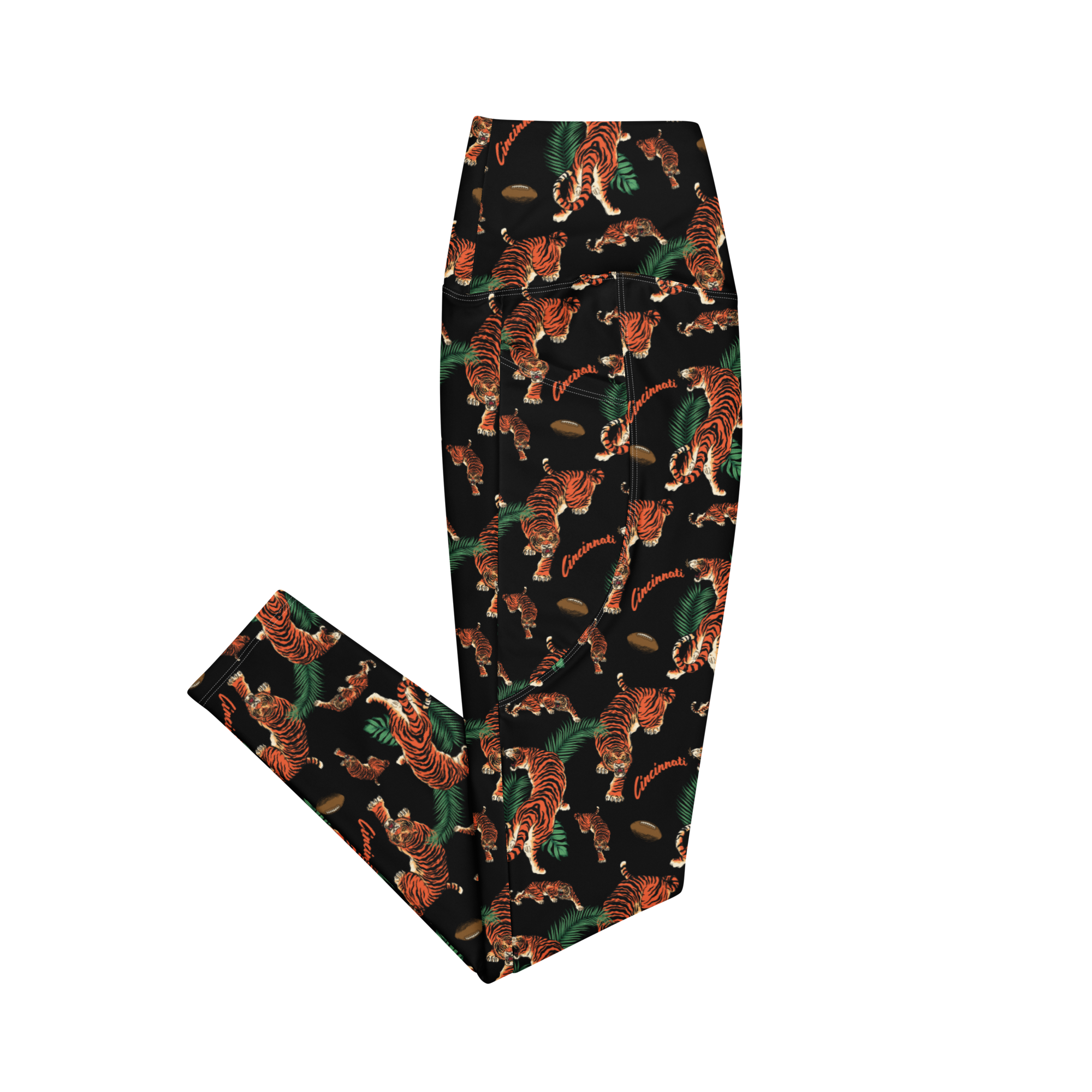 Black Tiger Pattern Leggings