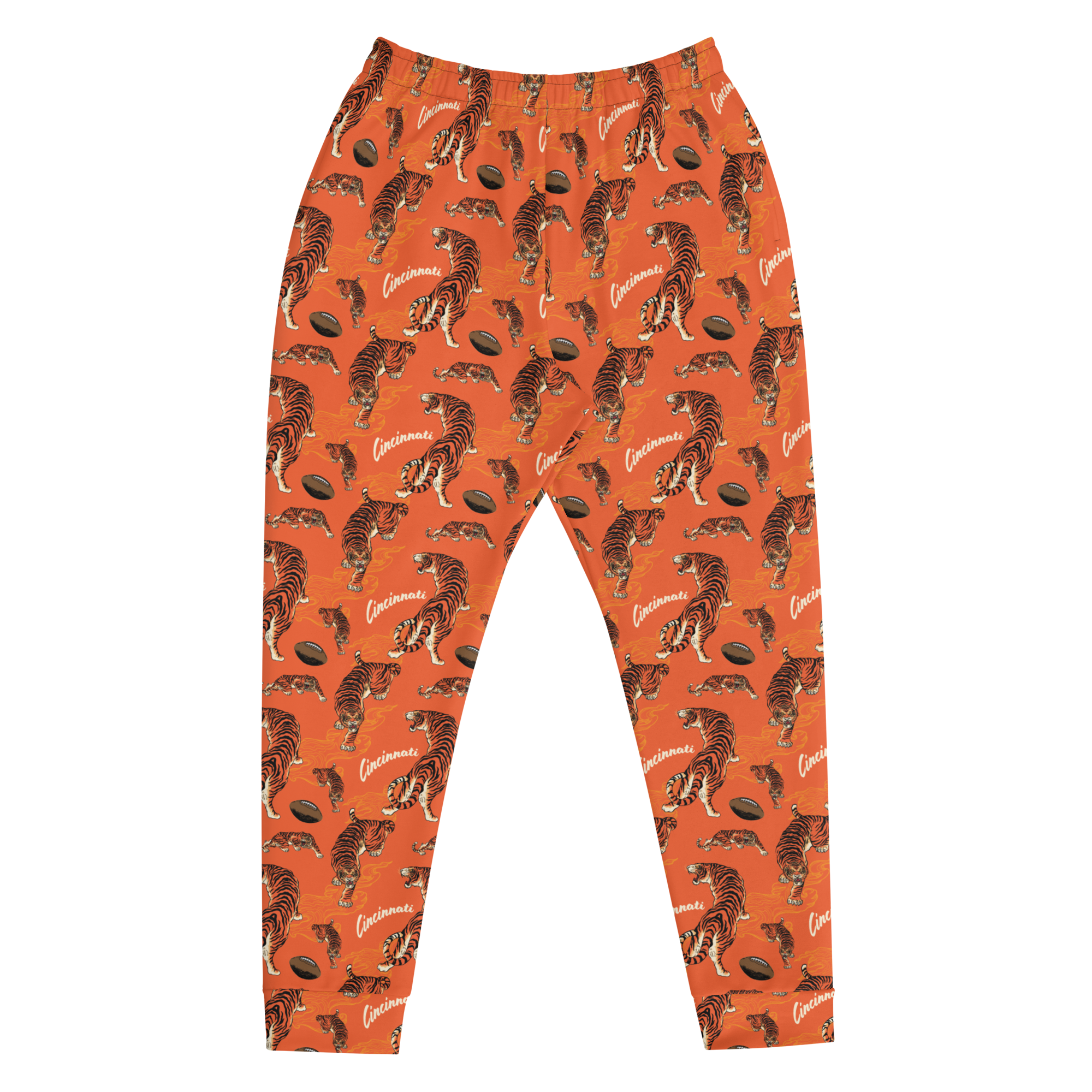 Orange Tiger Pattern Joggers