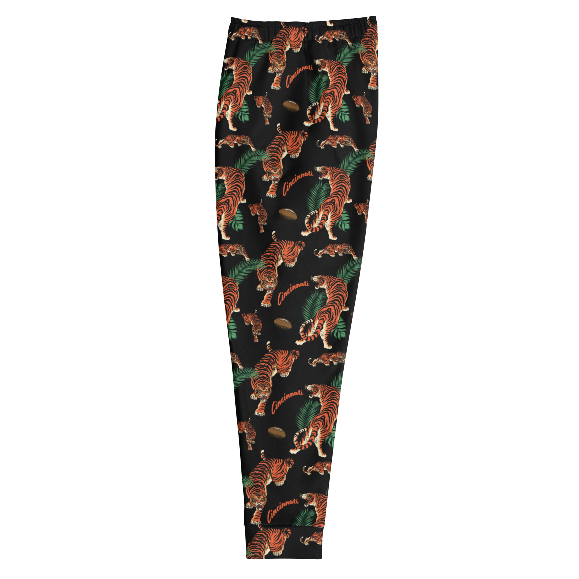 Black Tiger Pattern Joggers