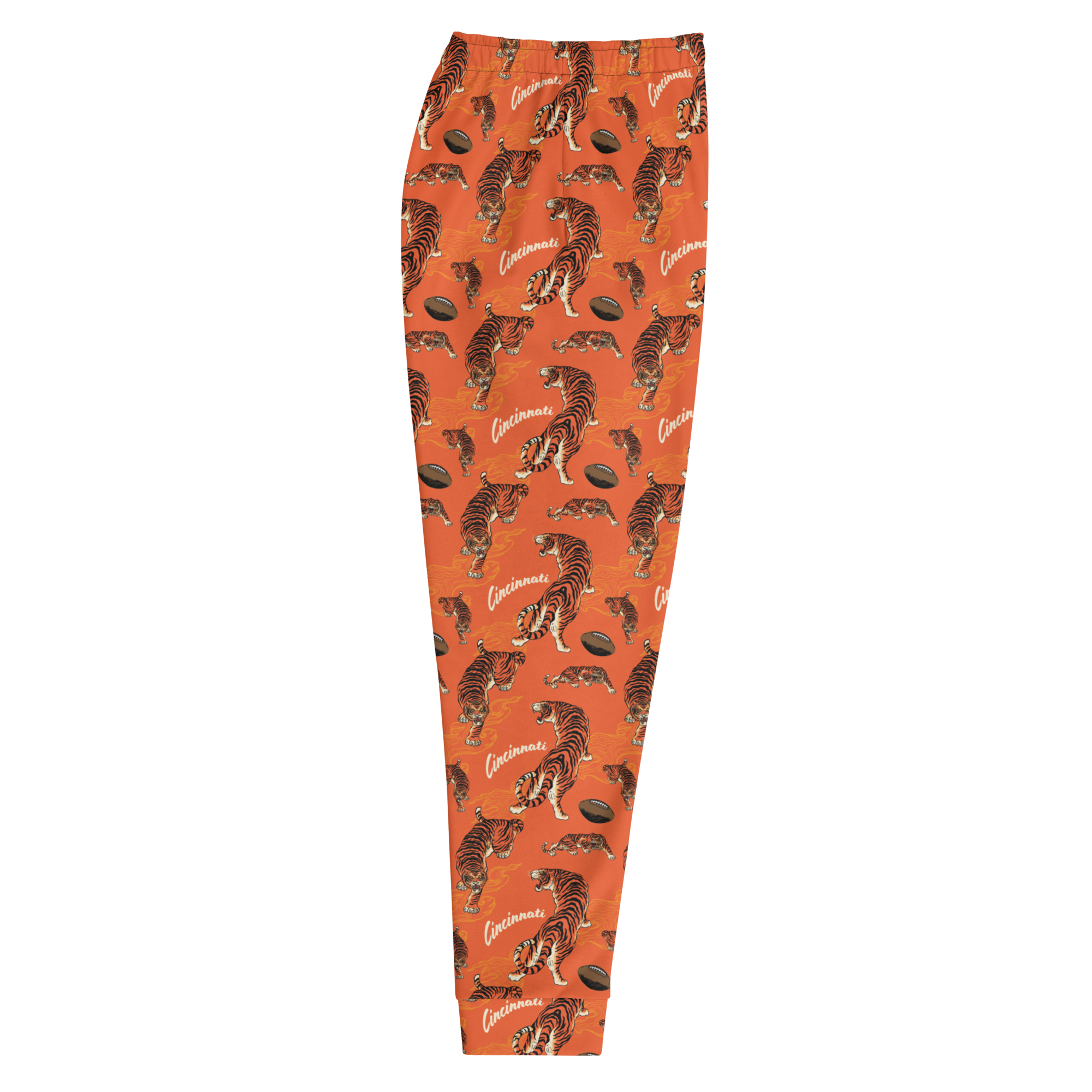 Orange Tiger Pattern Joggers