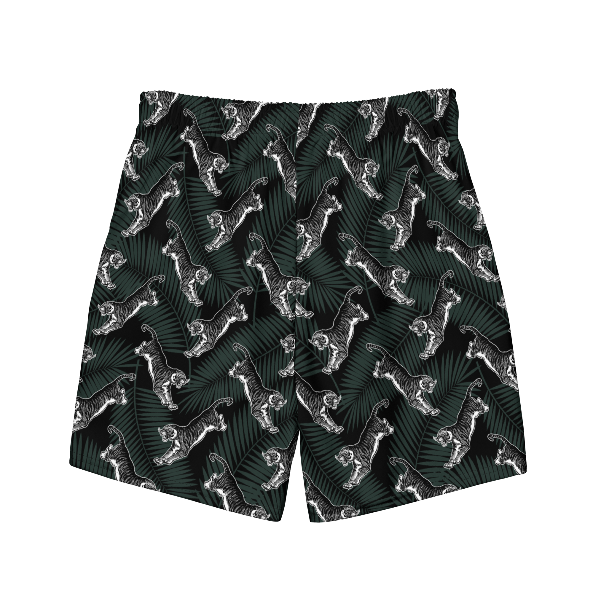 Tiger Palm Leaf Swim Trunks