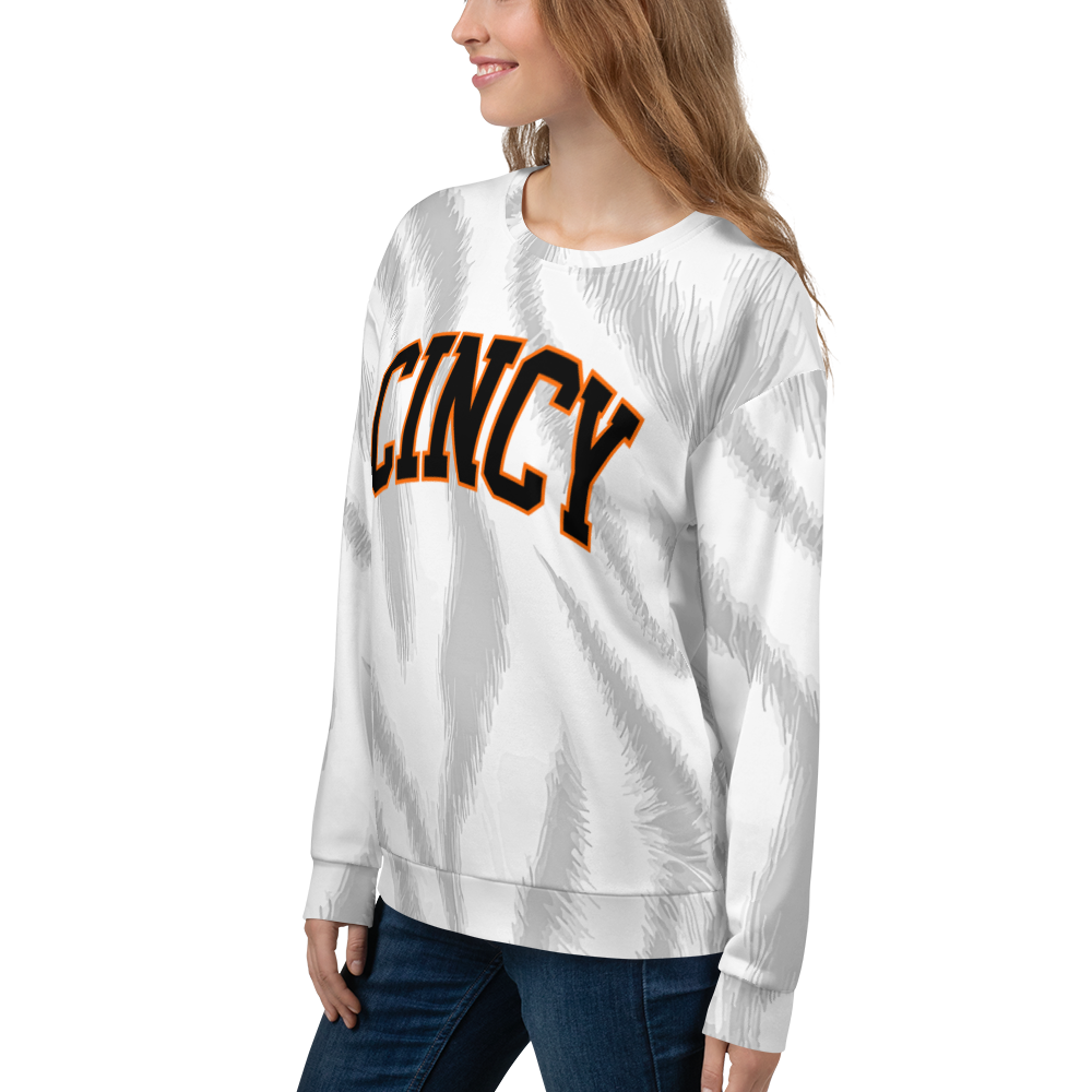 Cincy Block All-Over Stripes Unisex Sweatshirt