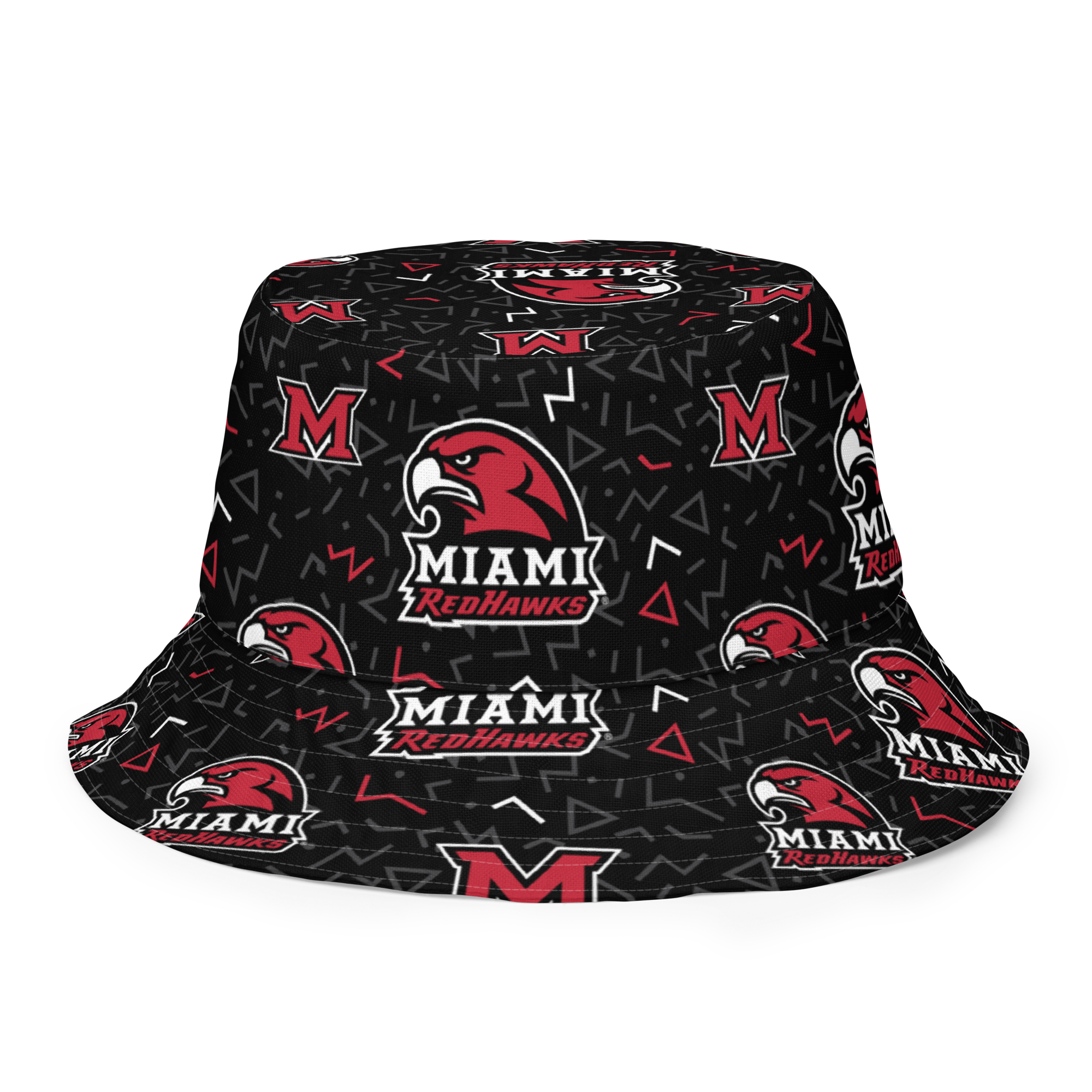 Miami University Patterned Reversible bucket hat