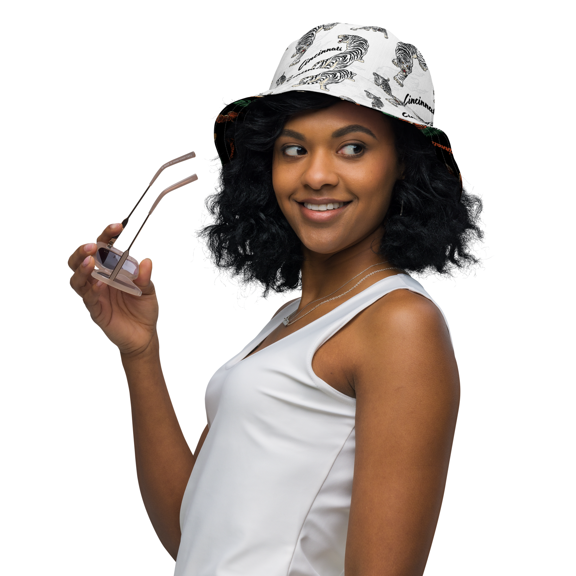 Black + Orange Reversible Bucket Hat