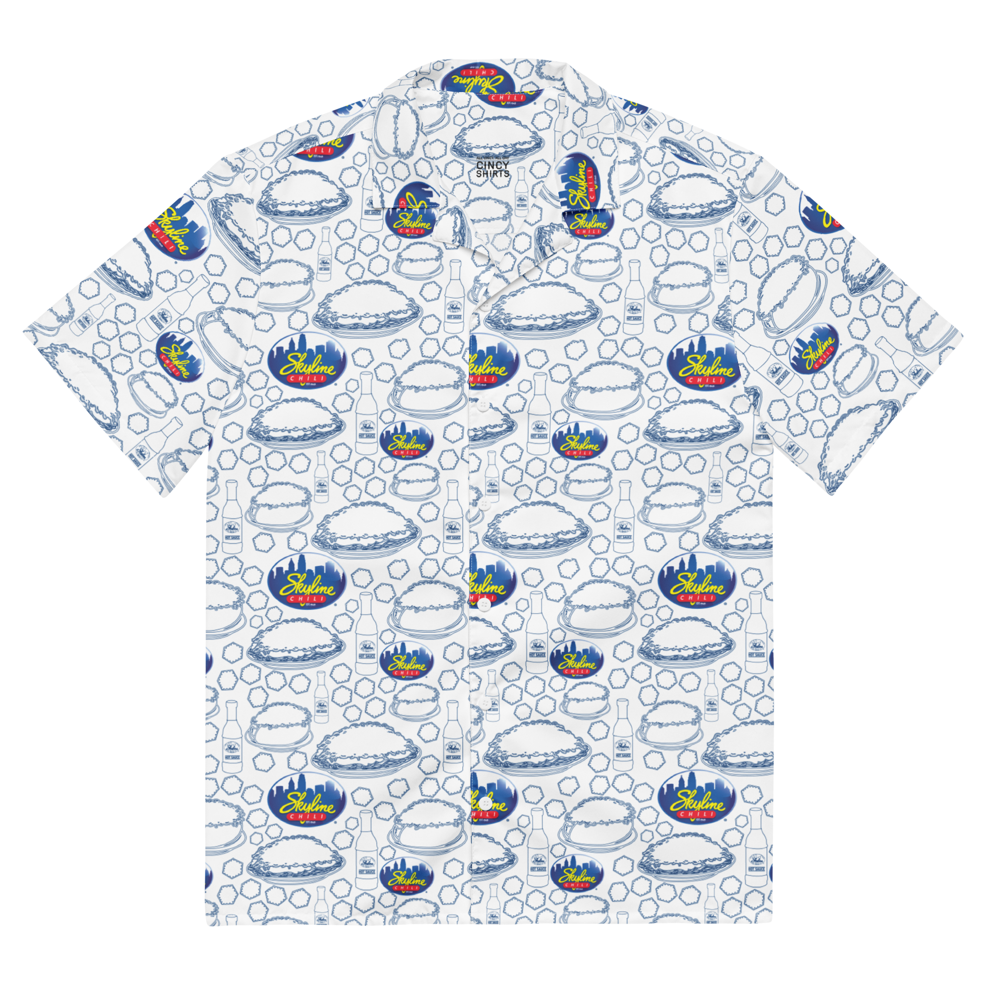Skyline Chili White Button Down Shirt