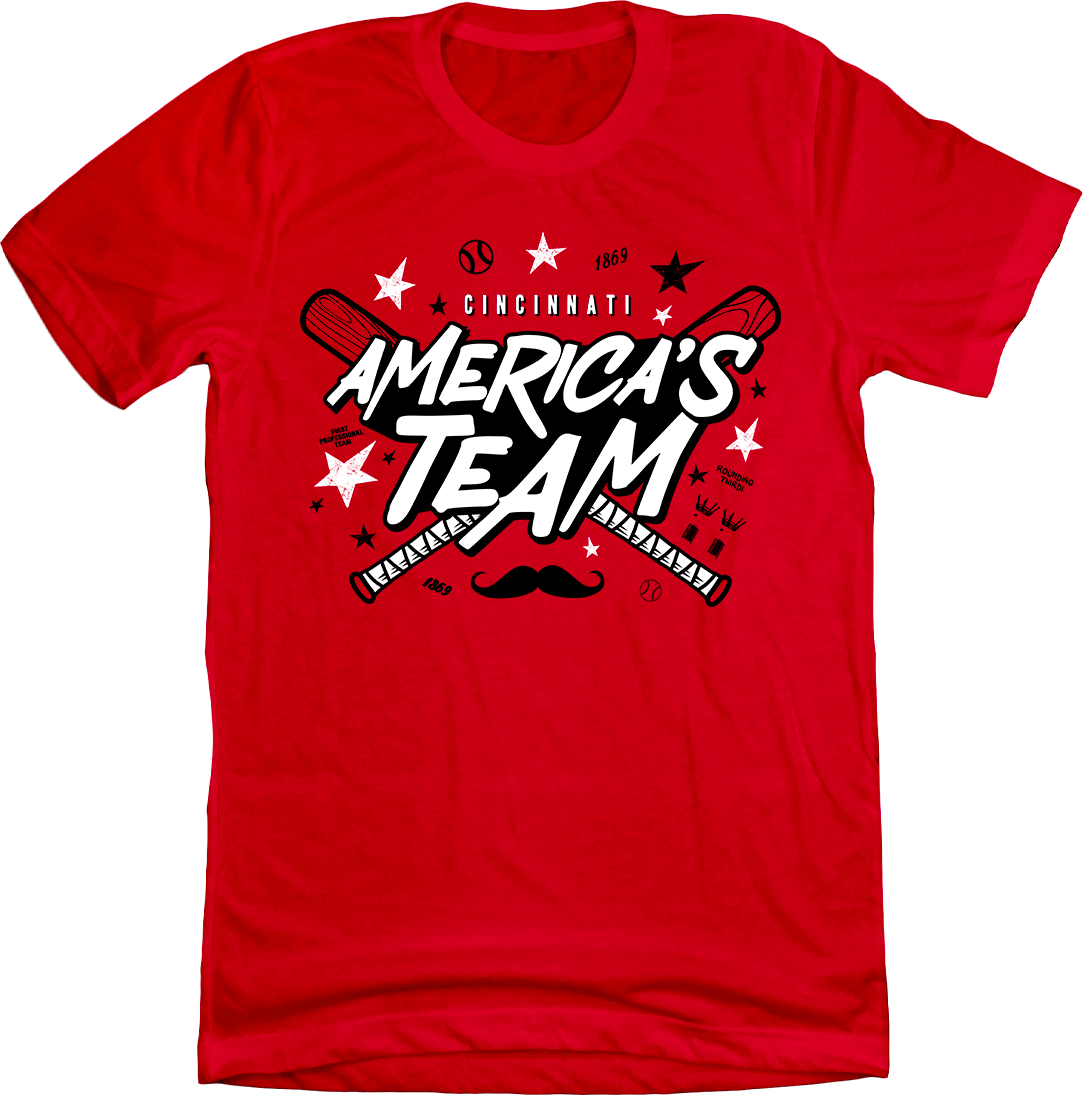 Cincinnati: America's Team Red T-shirt Cincy Shirts