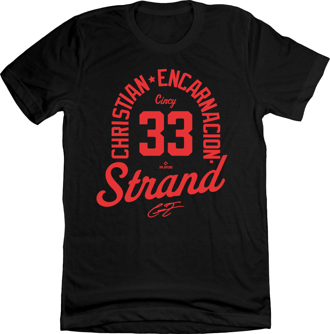 Christian Encarnacion Strand MLBPA Tee black Cincy Shirts
