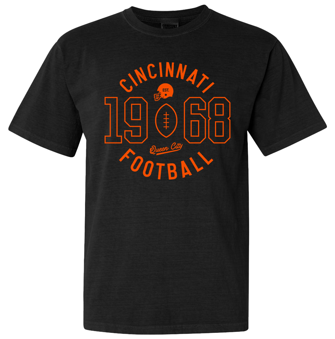 Cincinnati Football 1968 Circle Logo Comfort Colors Tee