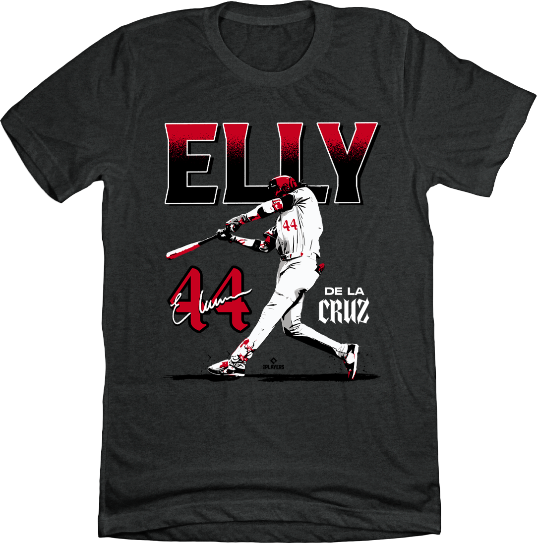 Elly De La Cruz, Cincinnati baseball, dynamic player, baseball star, speed and power, electric baseball, rising star, baseball fan gear, home run hitter, exciting play, officially licensed