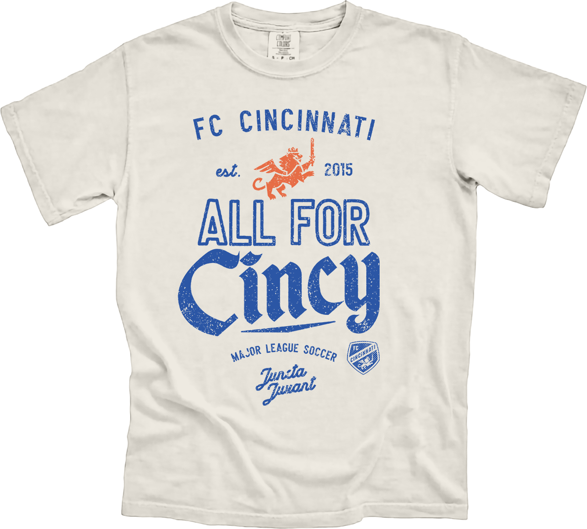 FC Cincinnati: All for Cincy Retro Inspired Text Tee - Cincy Shirts