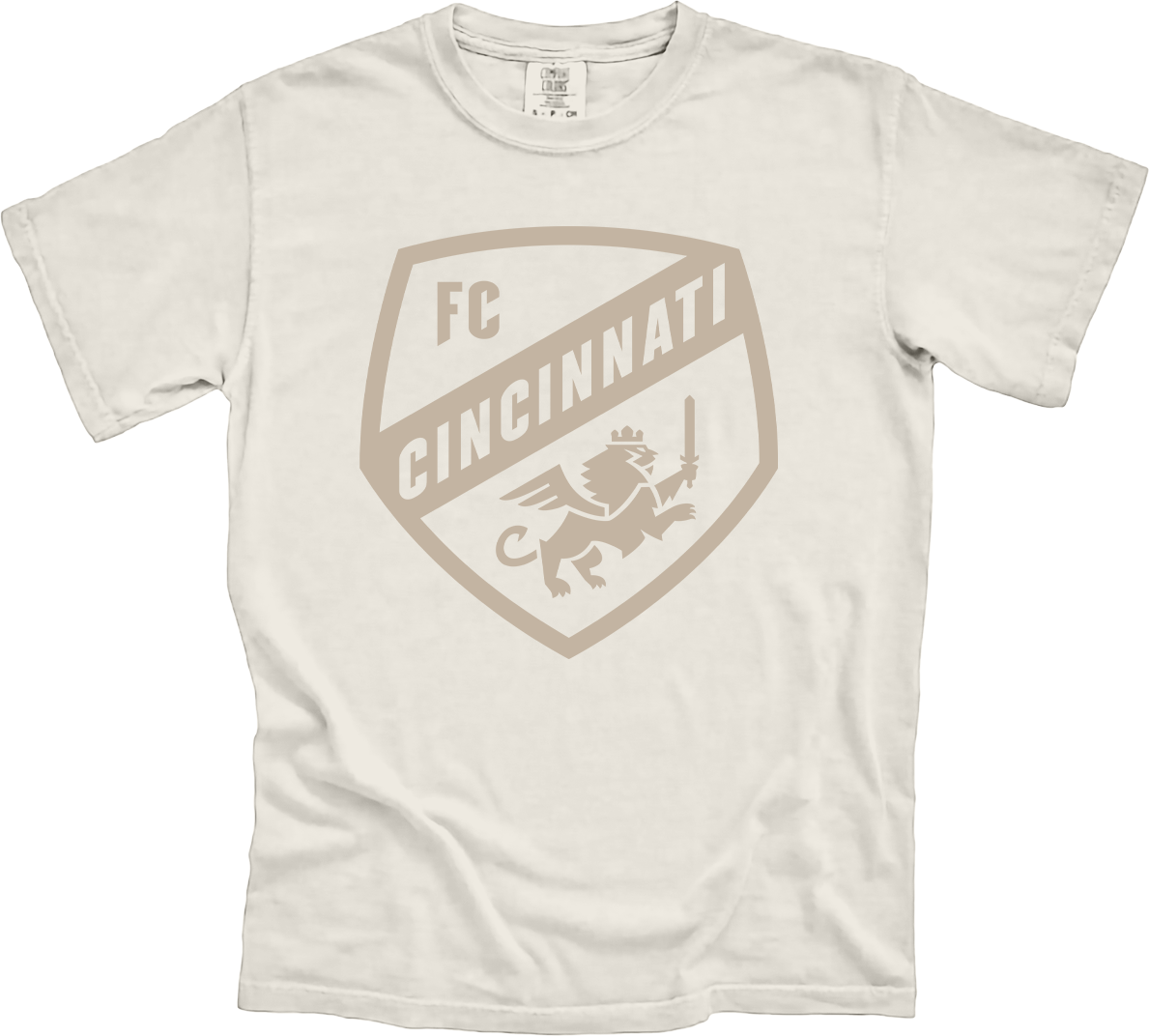 FC Cincinnati Cream Kit Tee: Cream Shield - Cincy Shirts