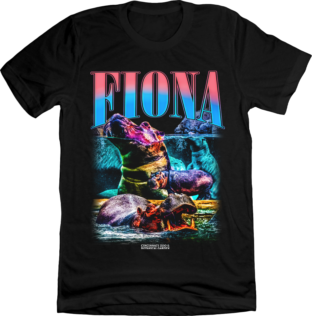 Fiona Retro 90s Black T-shirt Cincy Shirts