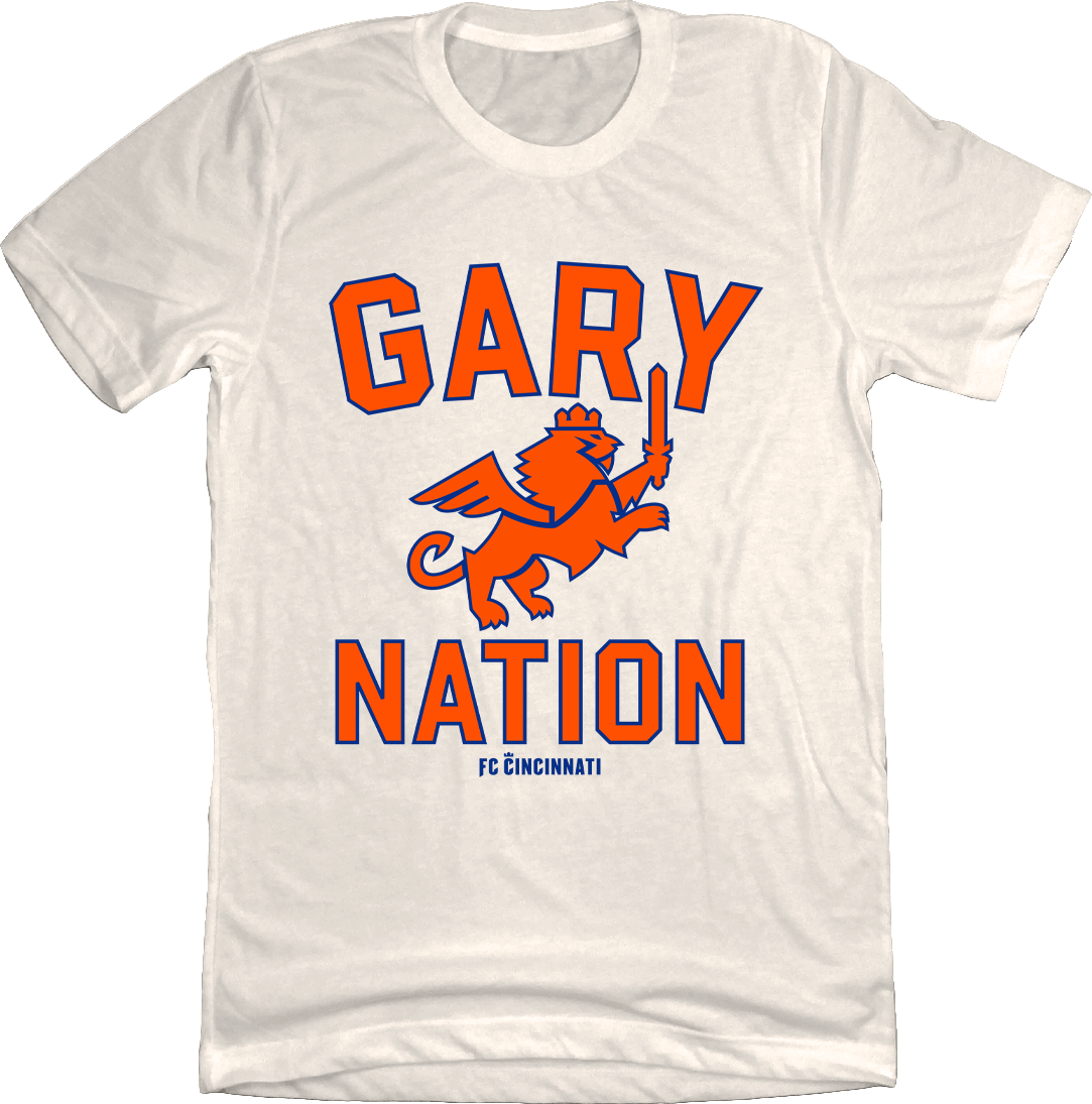 FC Cincinnati Gary Nation on Natural White Cincy Shirts