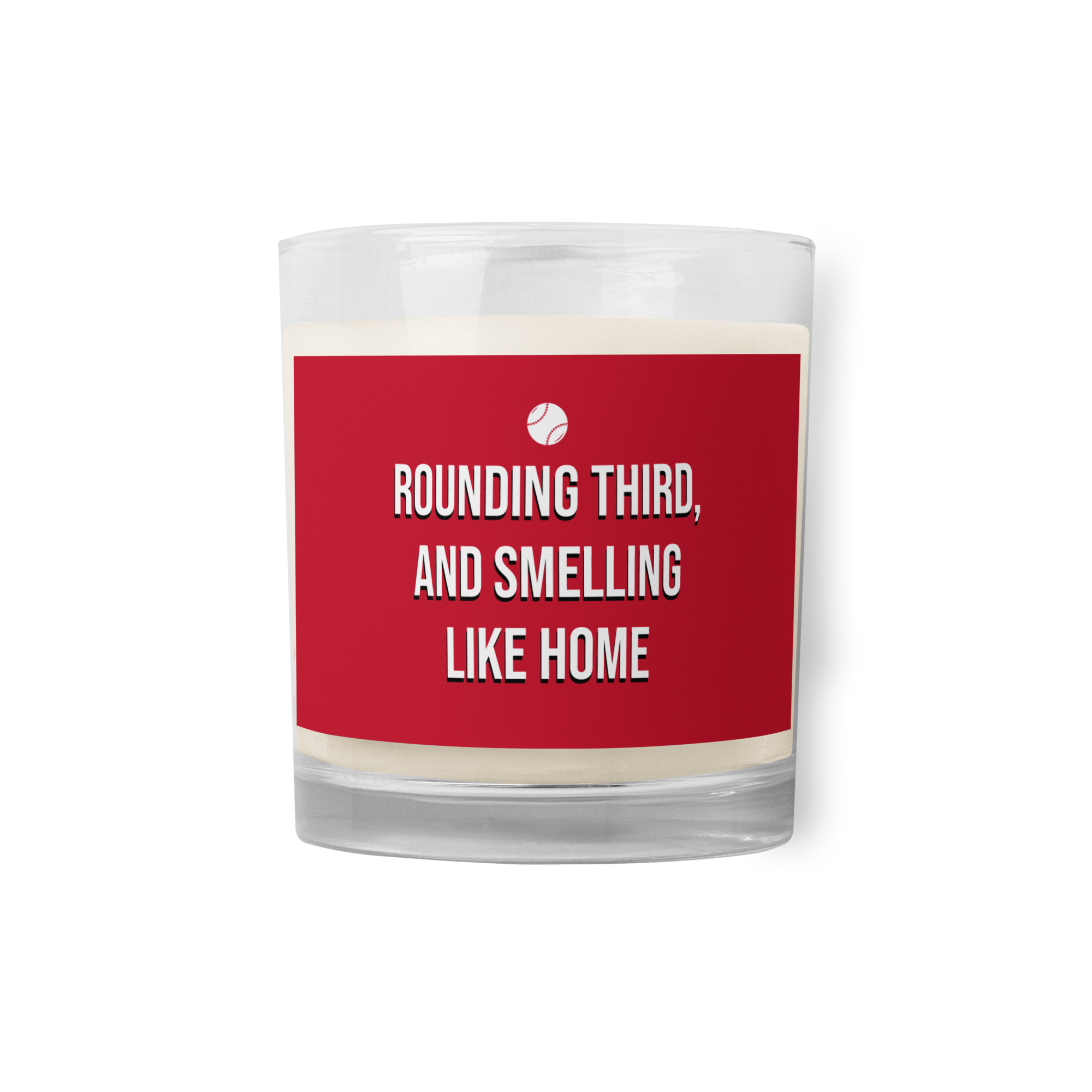 Rounding Third and Smelling Like HomeGlass jar soy wax candle