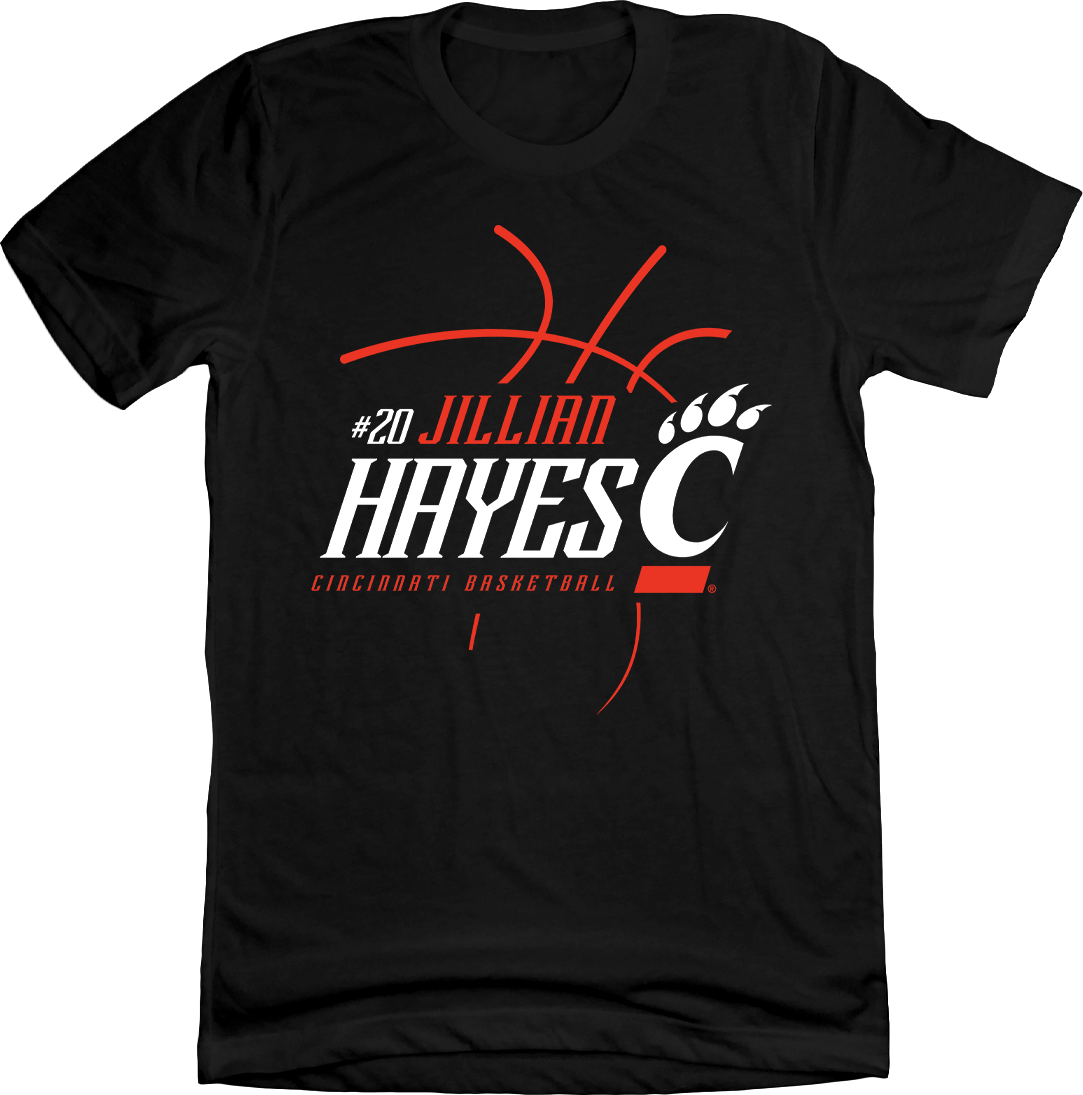 Jillian Hayes UC Down the Paint shirt Cincy Shirts