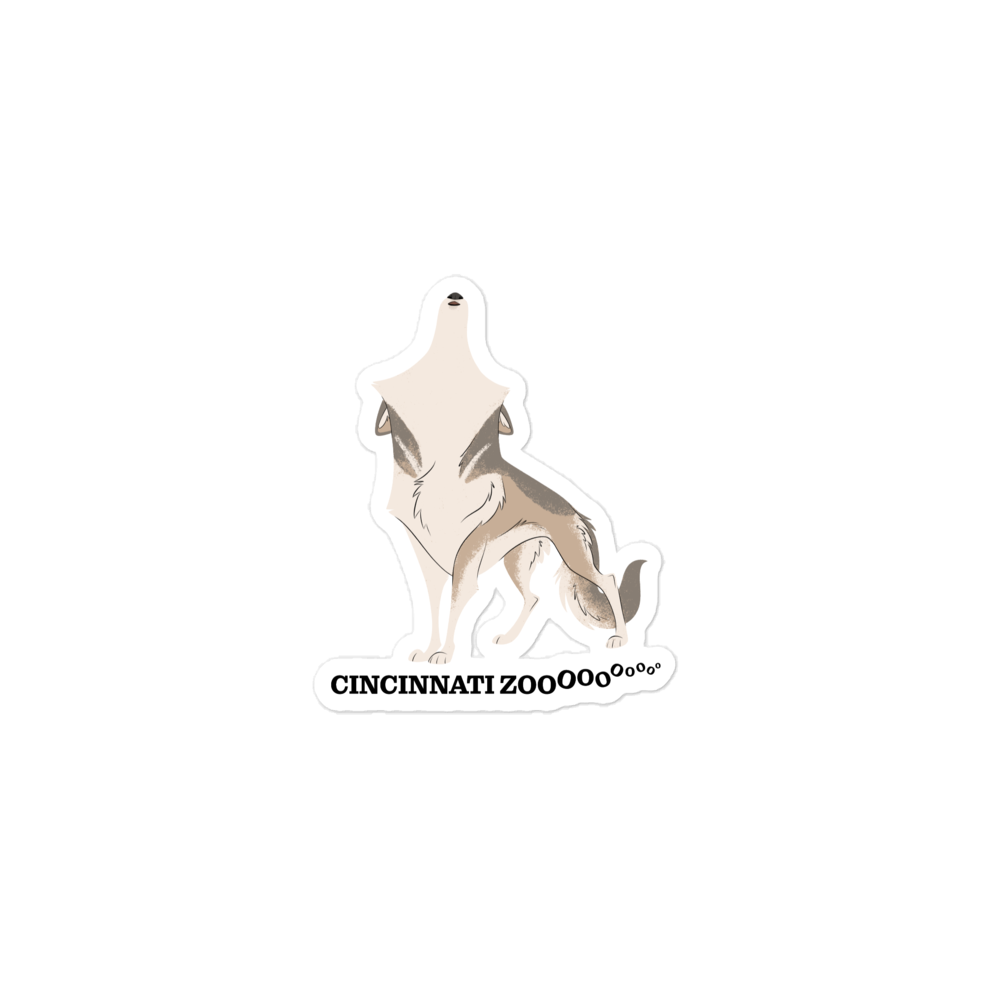 Zooooo Wolf Sticker | Cincinnati Zoo Accessories | Cincy Shirts
