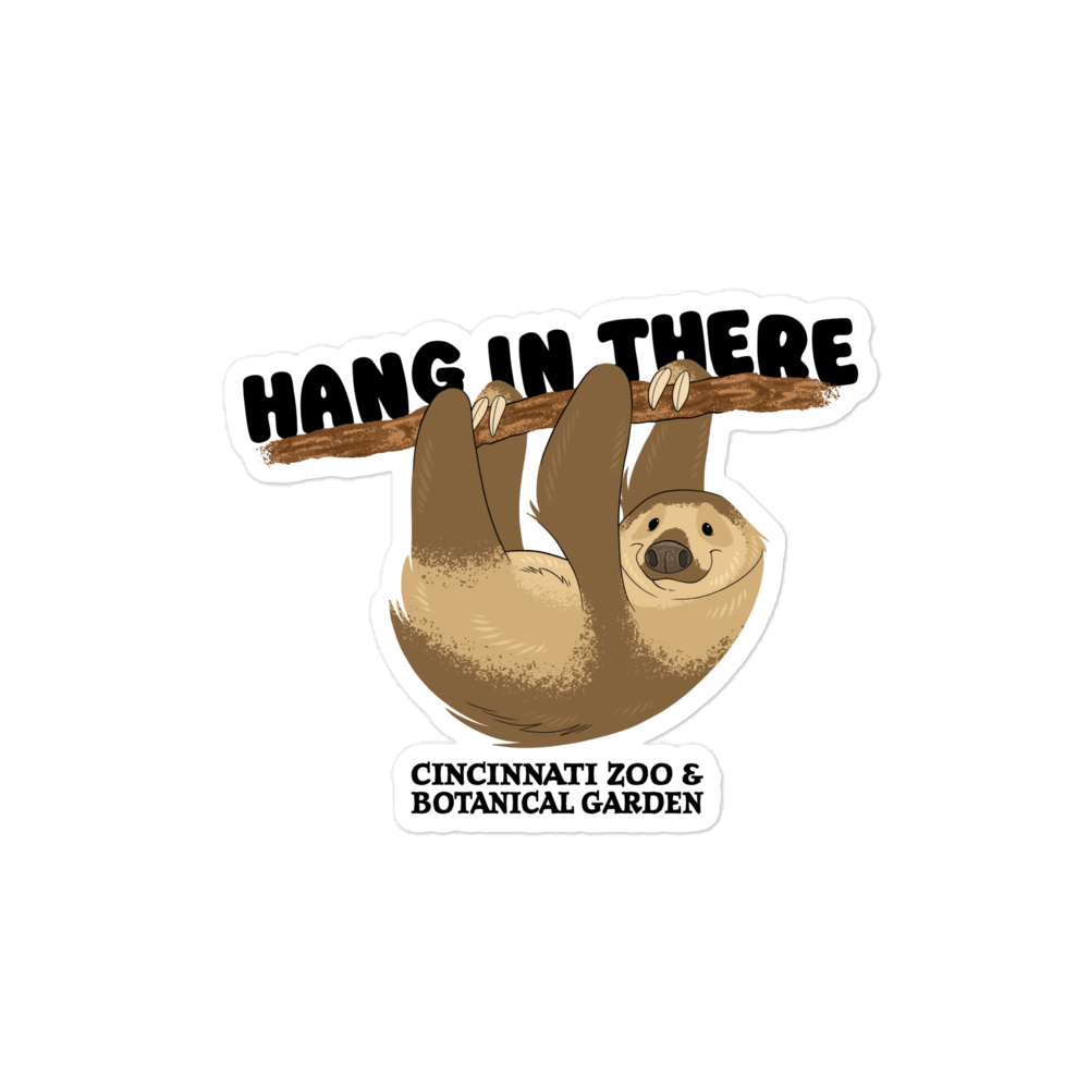 Hang In There Sloth Sticker