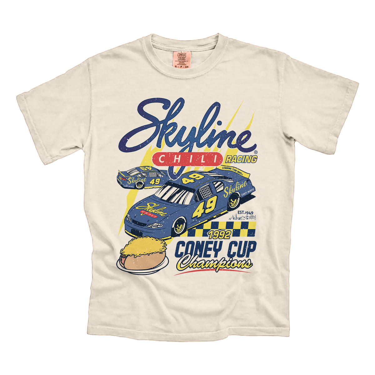 Skyline Chili Racing Comfort Colors Ivory Tee