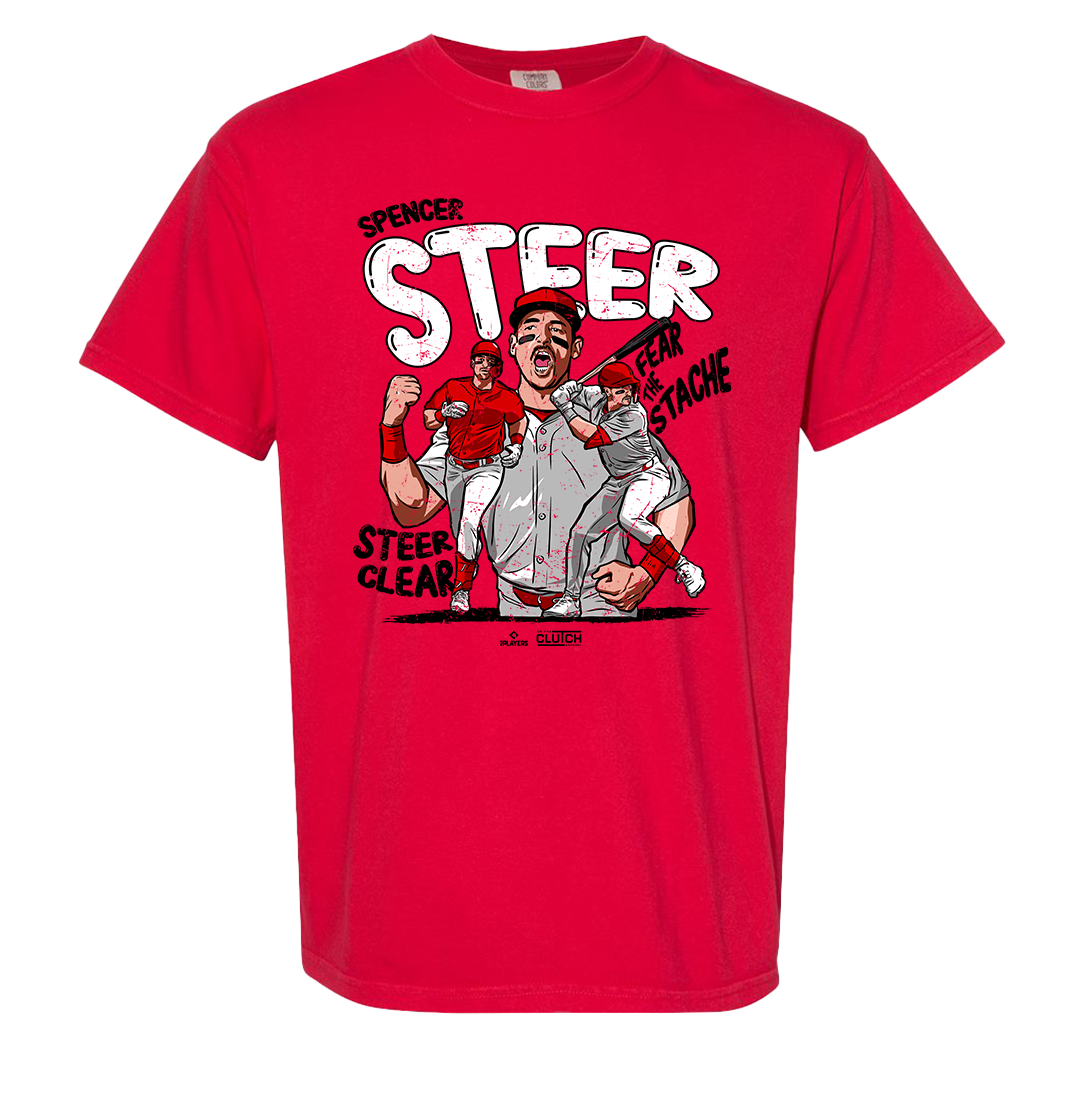 Fear the Stache of Spencer Steer Comfort Colors Tee
