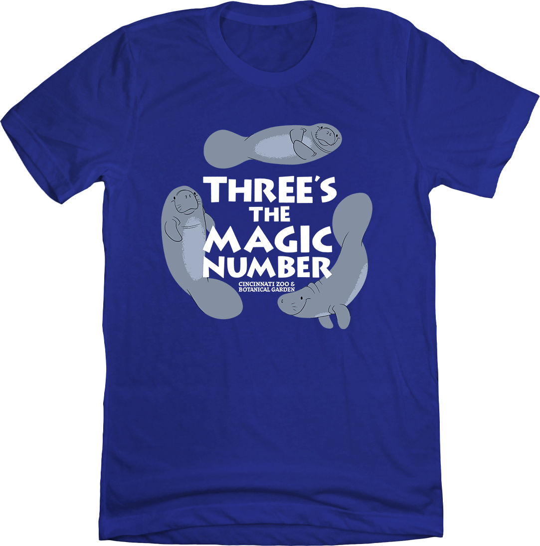Three's The Magic Number Manatee Tee