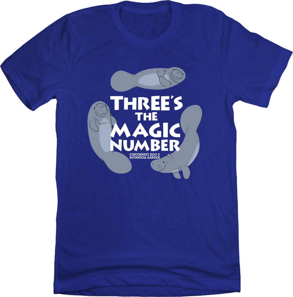 Three's The Magic Number Manatee Tee