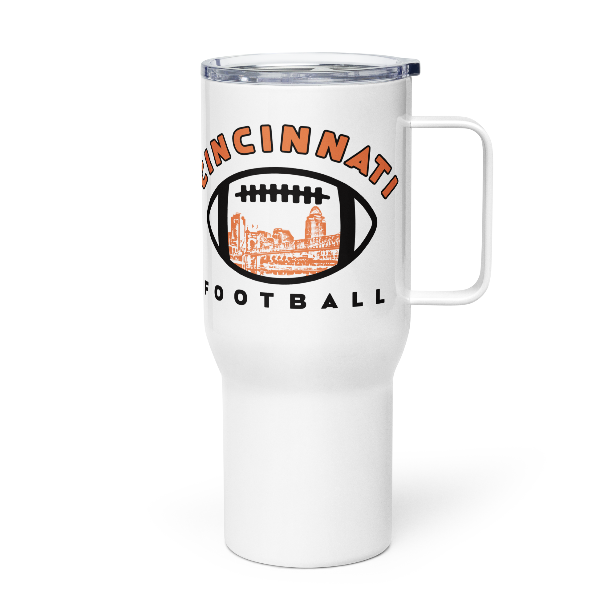 Cincinnati Football Travel Mug with Handle