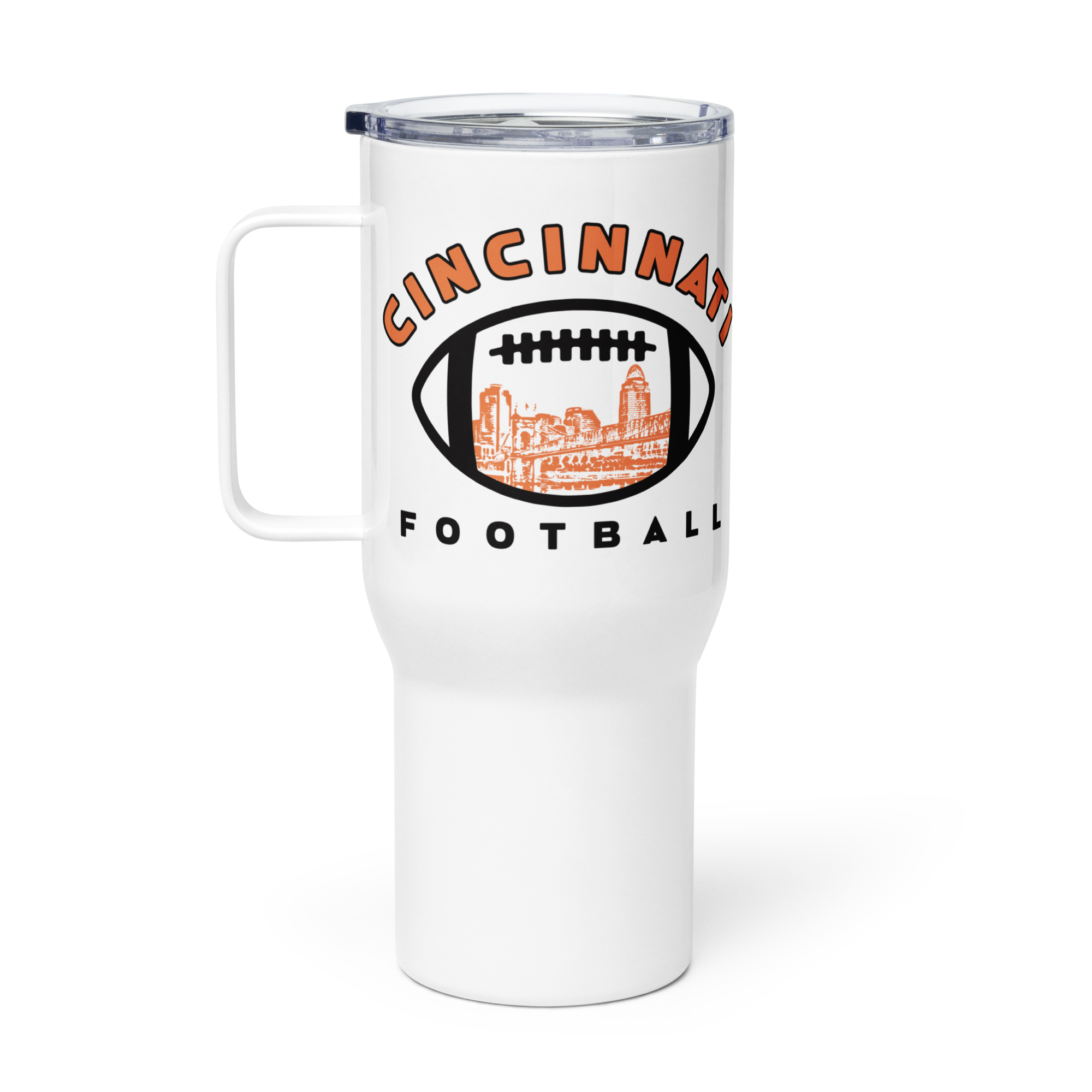 Cincinnati Football Travel Mug with Handle